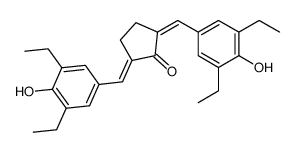 2,5-bis[(3,5-diethyl-4-hydroxyphenyl)methylidene]cyclopentan-1-one结构式