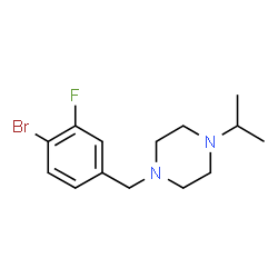 1-(4-溴-3-氟苯甲基)-4-异丙基哌嗪结构式