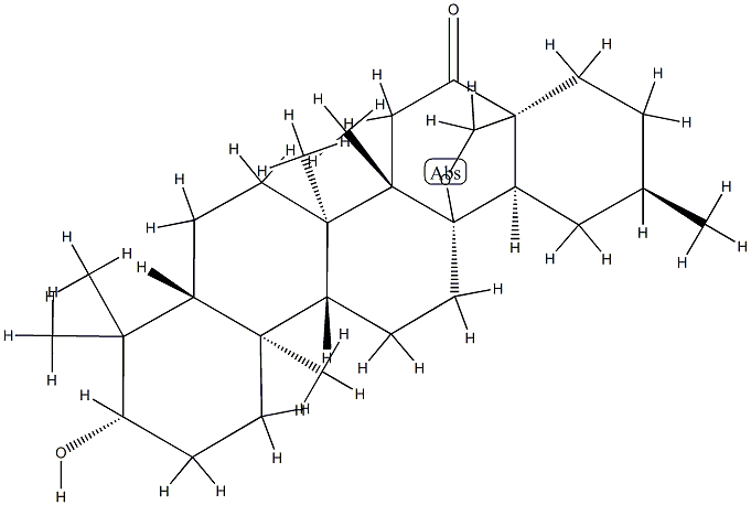 13,28-Epoxy-3β-hydroxy-30-noroleanan-16-one structure