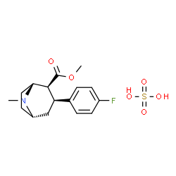 (1R,2S,3S,5S)-3-(4-氟苯基)-8-甲基-8-氮杂二环[3.2.1]辛烷-2-羧酸甲酯硫酸盐结构式