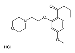 1-[4-methoxy-2-(2-morpholin-4-ium-4-ylethoxy)phenyl]butan-1-one,chloride Structure