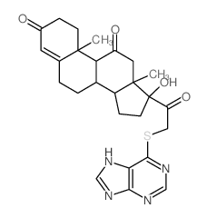 17-hydroxy-10,13-dimethyl-17-[2-(5H-purin-6-ylsulfanyl)acetyl]-1,2,6,7,8,9,12,14,15,16-decahydrocyclopenta[a]phenanthrene-3,11-dione picture