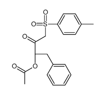 [(2S)-4-(4-methylphenyl)sulfonyl-3-oxo-1-phenylbutan-2-yl] acetate Structure