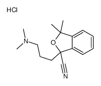 1-[3-(dimethylamino)propyl]-3,3-dimethyl-2-benzofuran-1-carbonitrile,hydrochloride Structure