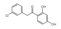 2-(3-chlorophenyl)-1-(4,6-dihydroxyphenyl)ethanone Structure