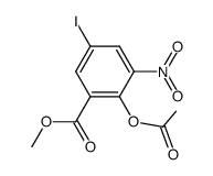 Salicylic acid, 5-iodo-3-nitro-, methyl ester, acetate (ester)结构式