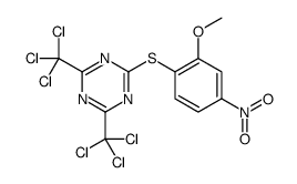 2-(2-methoxy-4-nitrophenyl)sulfanyl-4,6-bis(trichloromethyl)-1,3,5-triazine Structure