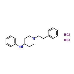 4-Anilino-1-phenethylpiperidine dihydrochloride结构式