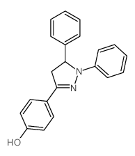Phenol,4-(4,5-dihydro-1,5-diphenyl-1H-pyrazol-3-yl)- Structure