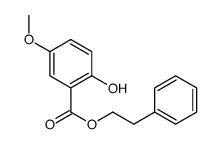 2-phenylethyl 2-hydroxy-5-methoxybenzoate Structure