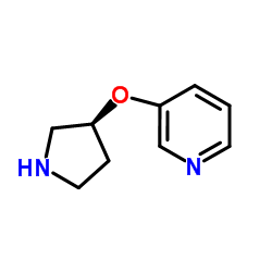 3-[(3S)-3-Pyrrolidinyloxy]pyridine结构式