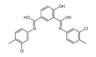 1-N,3-N-bis(3-chloro-4-methylphenyl)-4-hydroxybenzene-1,3-dicarboxamide Structure
