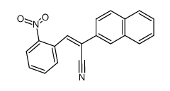 (E)-2-Naphthalen-2-yl-3-(2-nitro-phenyl)-acrylonitrile结构式