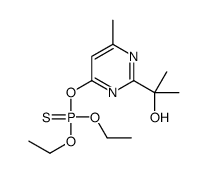 Phosphorothioic acid O,O-diethyl O-[2-(1-hydroxy-1-methylethyl)-6-methylpyrimidin-4-yl] ester结构式