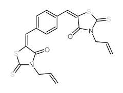 Rhodanine,5,5'-(p-phenylenedimethylidyne)bis[3-allyl- (8CI) picture