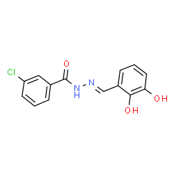 3-chloro-N'-(2,3-dihydroxybenzylidene)benzohydrazide structure