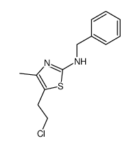 benzyl-[5-(2-chloro-ethyl)-4-methyl-thiazol-2-yl]-amine Structure