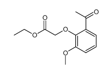 ethyl 2-(2-acetyl-6-methoxyphenoxy)acetate结构式