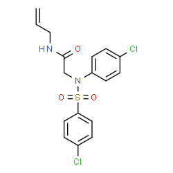 N-ALLYL-2-(4-CHLORO[(4-CHLOROPHENYL)SULFONYL]ANILINO)ACETAMIDE structure