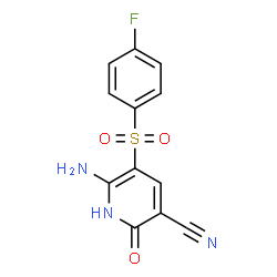 6-AMINO-5-[(4-FLUOROPHENYL)SULFONYL]-2-HYDROXYNICOTINONITRILE Structure