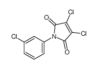 3,4-dichloro-1-(3-chlorophenyl)pyrrole-2,5-dione Structure