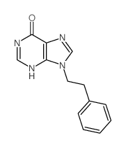 6H-Purin-6-one,1,9-dihydro-9-(2-phenylethyl)-结构式