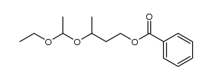 Benzoesaeure-[3-(1'-aethoxyaethoxy)-butyl]ester结构式