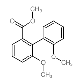 [1,1'-Biphenyl]-2-carboxylicacid, 2',6-dimethoxy-, methyl ester structure