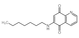 5,8-Quinolinedione, 6-(heptylamino)-结构式