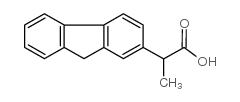 9H-Fluorene-2-aceticacid, a-methyl- Structure