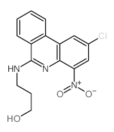 3-[(2-chloro-4-nitro-phenanthridin-6-yl)amino]propan-1-ol结构式
