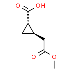 Cyclopropaneacetic acid, 2-carboxy-, alpha-methyl ester, (1R,2S)- (9CI) Structure