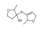 3-[(2,5-dihydro-2-methyl-3-furyl)thio]tetrahydro-2-methylfuran-3-thiol结构式