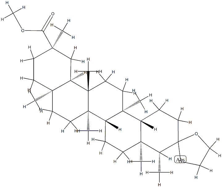 3,3-[1,2-Ethanediylbis(oxy)]-D:A-friedooleanan-29-oic acid methyl ester Structure