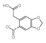 1,3-Benzodioxole-5-aceticacid, 6-nitro- Structure