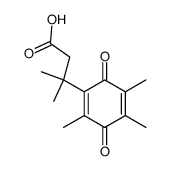3-(2,3,5-trimethyl-1,4-benzoquinonyl)-3-methylbutyric acid structure