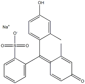 sodium:2-[(E)-(4-hydroxy-2-methylphenyl)-(2-methyl-4-oxocyclohexa-2,5-dien-1-ylidene)methyl]benzenesulfonate结构式