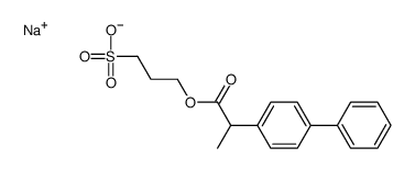 sodium,3-[2-(4-phenylphenyl)propanoyloxy]propane-1-sulfonate结构式
