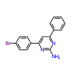 4-(4-Bromophenyl)-6-phenyl-2-pyrimidinamine Structure