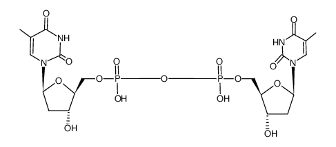 P1,P2-Dithymidin-5'-pyrophosphat结构式