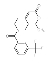 ethyl 2-[1-[3-(trifluoromethyl)benzoyl]piperidin-4-ylidene]acetate Structure