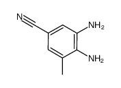 3,4-diamino-5-methyl-benzonitrile结构式