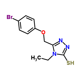 5-[(4-Bromophenoxy)methyl]-4-ethyl-2,4-dihydro-3H-1,2,4-triazole-3-thione结构式