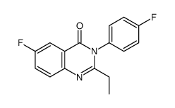 2-ethyl-6-fluoro-3-(4-fluorophenyl)quinazolin-4-one结构式