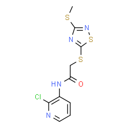 N-(2-Chloro-3-pyridinyl)-2-{[3-(methylsulfanyl)-1,2,4-thiadiazol-5-yl]sulfanyl}acetamide结构式