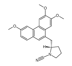(S)-2-(3,6,7-Trimethoxy-phenanthren-9-ylmethyl)-pyrrolidine-1-carbonitrile Structure