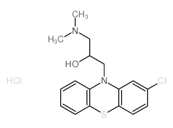 1-(2-chlorophenothiazin-10-yl)-3-dimethylamino-propan-2-ol结构式