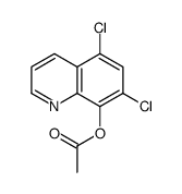 Acetic acid 5,7-dichloro-8-quinolyl ester结构式