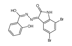 N'-(5,7-dibromo-2-oxoindol-3-yl)-2-hydroxybenzohydrazide Structure