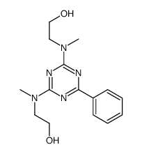 2-[[4-[2-hydroxyethyl(methyl)amino]-6-phenyl-1,3,5-triazin-2-yl]-methylamino]ethanol结构式